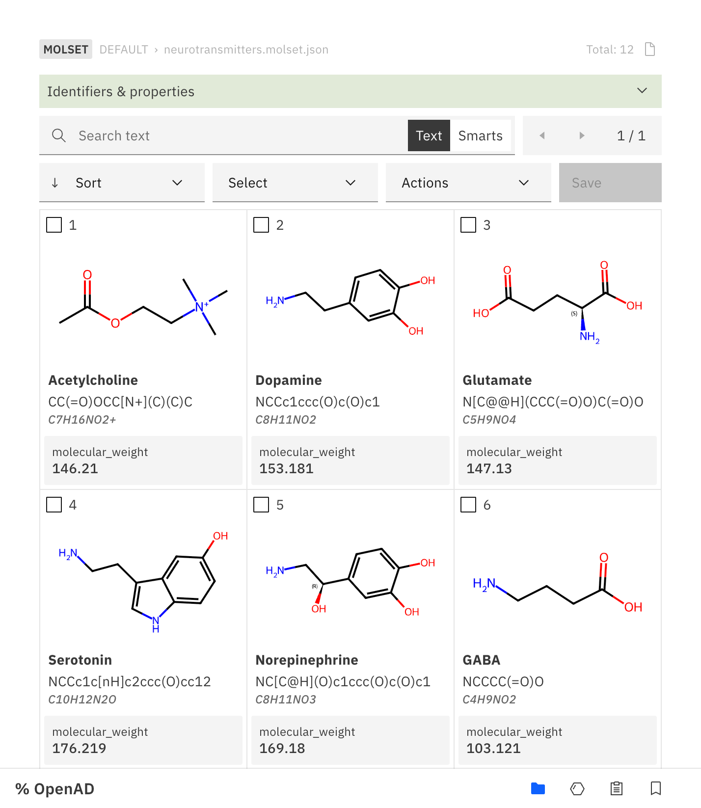 Molecule Set Viewer